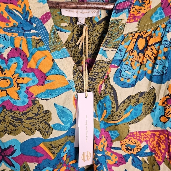 Floral Ruffle Sleeve Blouse - Picture 6 of 6